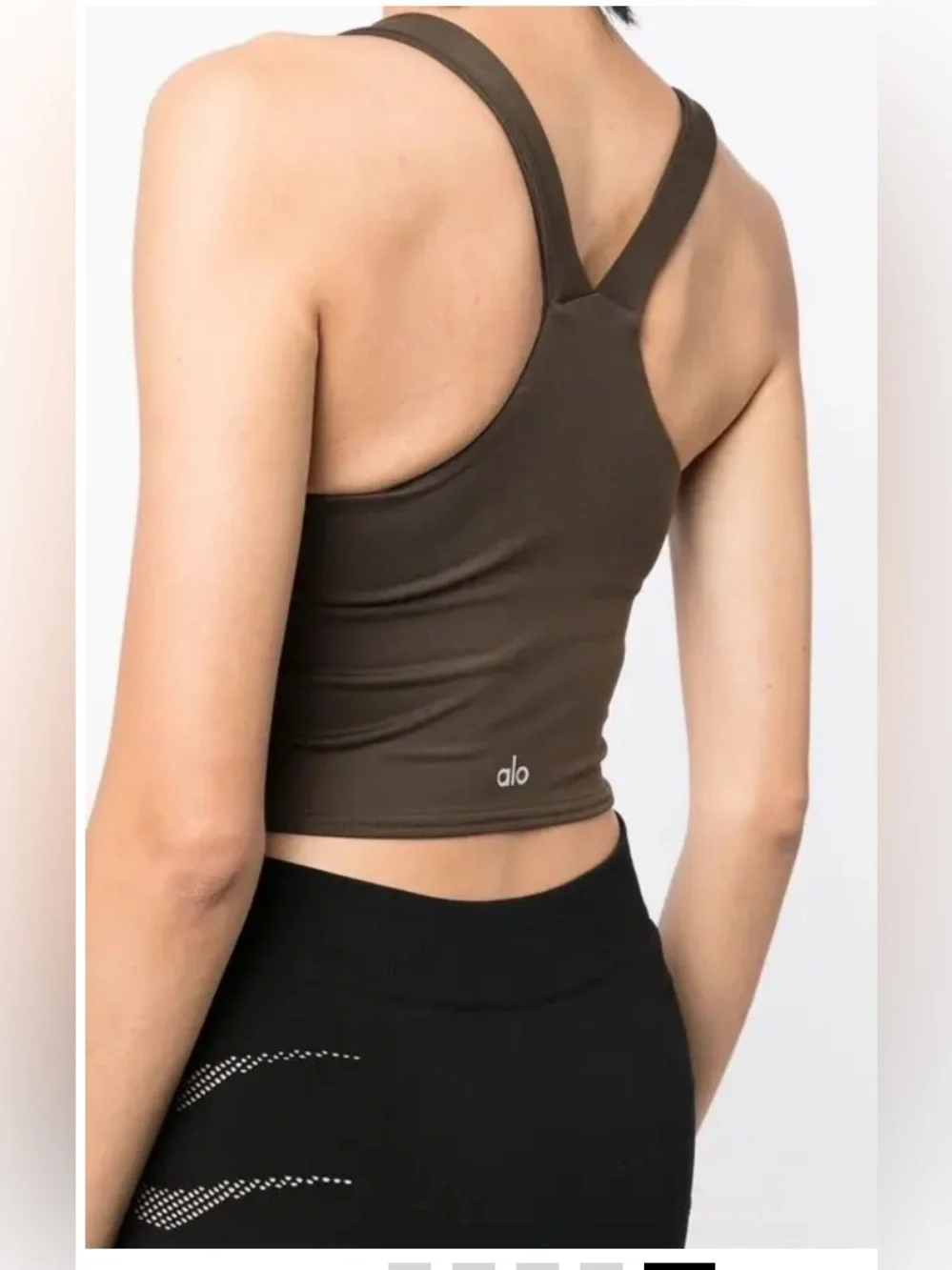Alo Yoga Real Racerback Bra Tank Brown , size XS